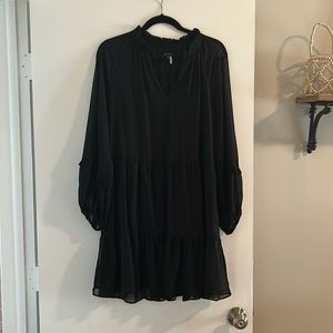 Black 1.State Dress. Sheer sleeves. Size Large